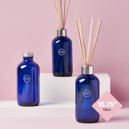 Capri Blue Aloha Orchid Reed Diffuser Set - 8 oz - Cobalt Blue