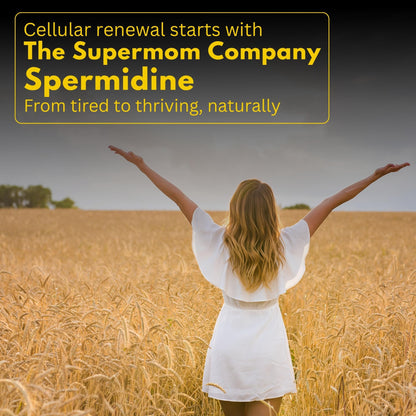 The Supermom Spermidine Supplement – 60 Veg Capsules, 1000 mg + BioPerine