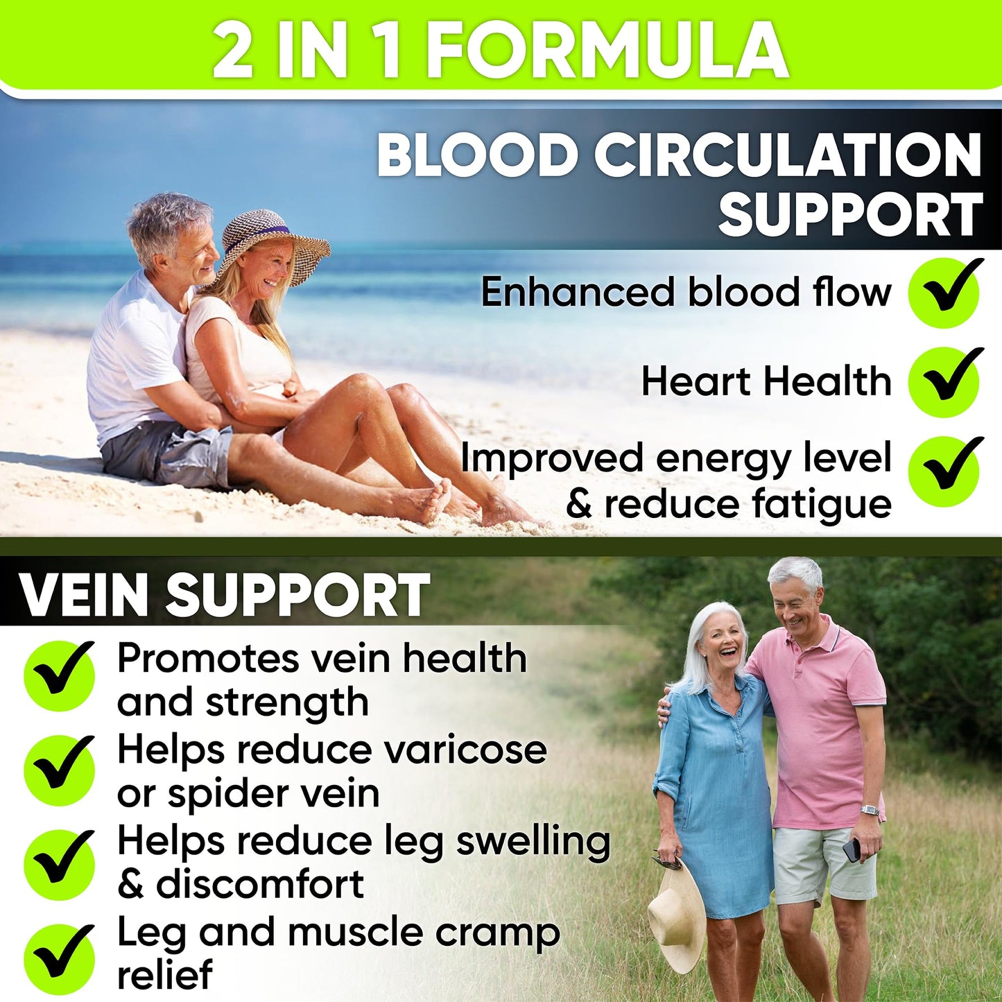 Best Blood Circulation Supplements & Vein Support – Blood Flow, Leg Circulation, Heart Health, Varicose Veins | Butcher's Broom & Diosmin – 90 Caps
