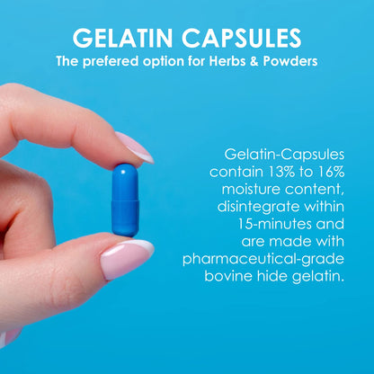 Capsuline Size 000 Gelatin Empty Capsules – 10,000 Count | Kosher, Gluten Free & Non-GMO Certified
