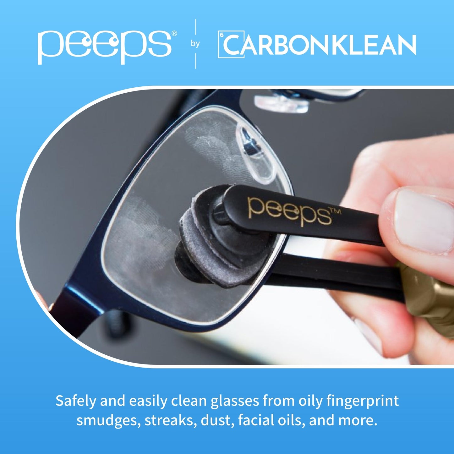 Peeps Eyeglass Lens Cleaner – Carbon Microfiber, NASA-Used, 2 Pack – Soft Green
