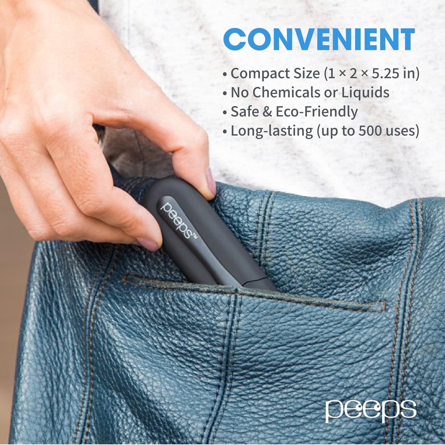 CarbonKlean Peeps Eyeglass Cleaner – NASA Carbon Microfiber, 500 Uses