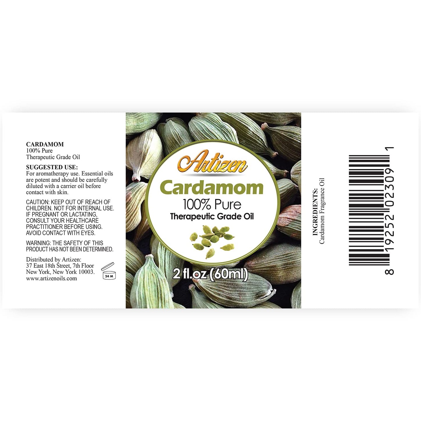 Cardamom Essential Oil 2oz by Artizen – 100% Pure