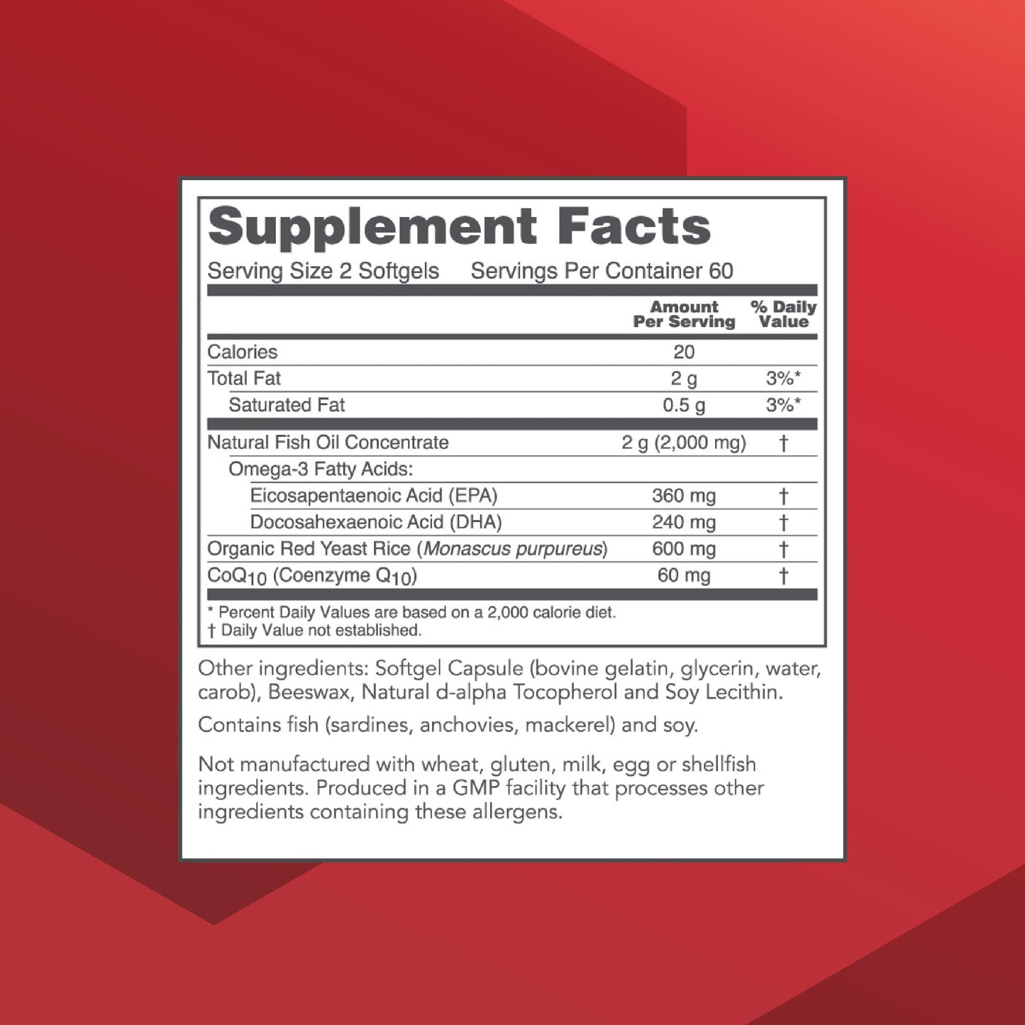 PROTOCOL FOR LIFE BALANCE Cardio Tri-Plex – Red Yeast Rice, CoQ10 & Omega-3 for Heart Health