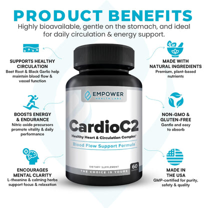 CardioC2 Circulation & Energy Support | Doctor-Formulated Beet Root & CoQ10
