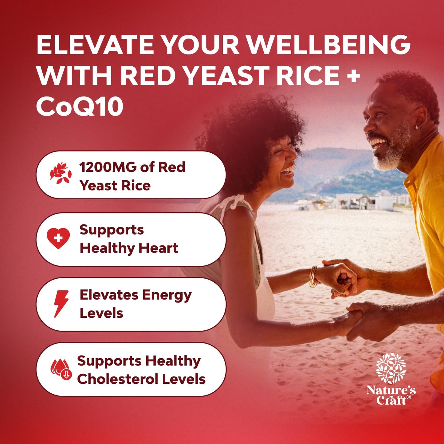 Red Yeast Rice 1200 mg with CoQ10 – Heart & Cholesterol Support