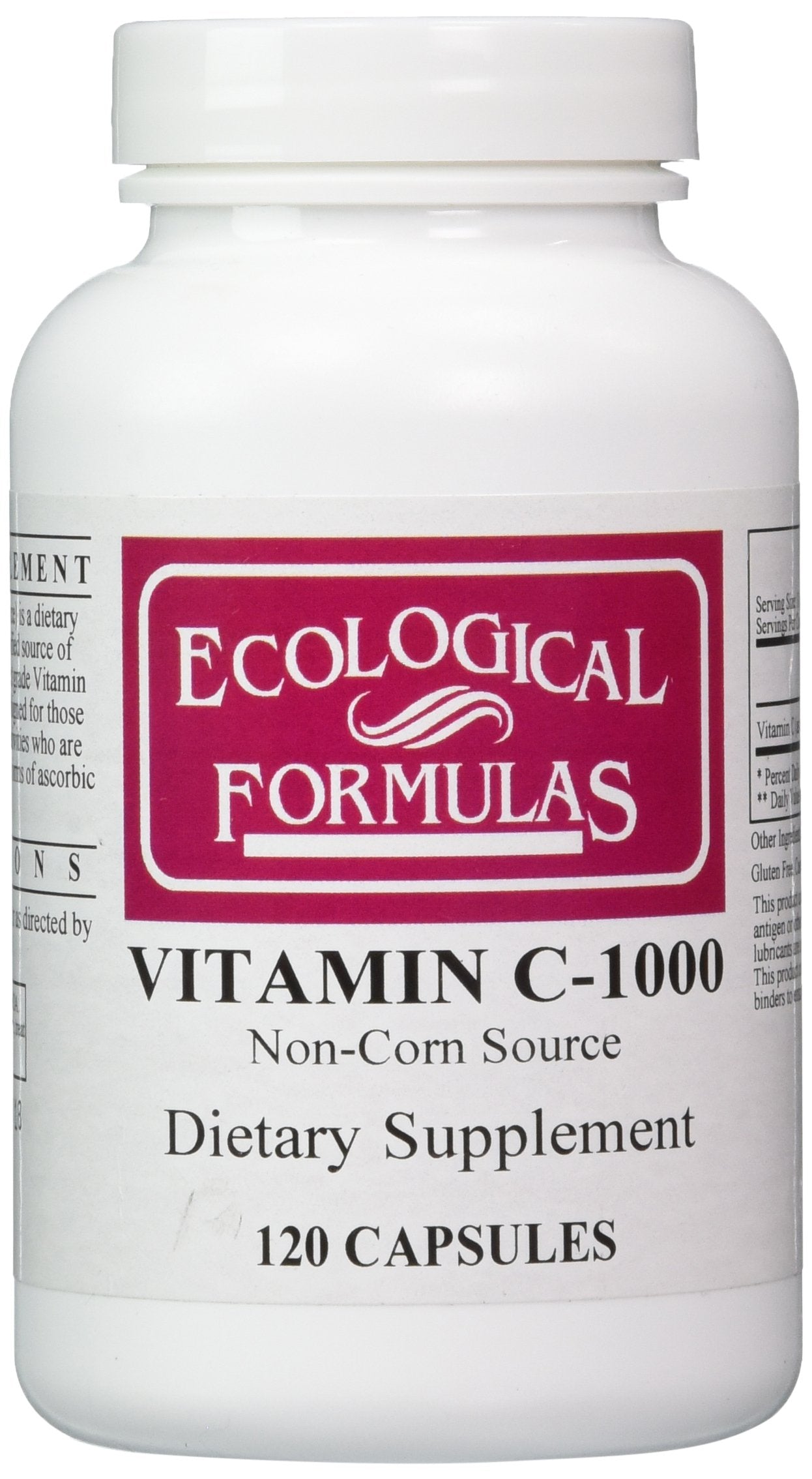 Cardiovascular Research Vitamin C-1000 Capsules – 120 Count, 1000 mg Vitamin C