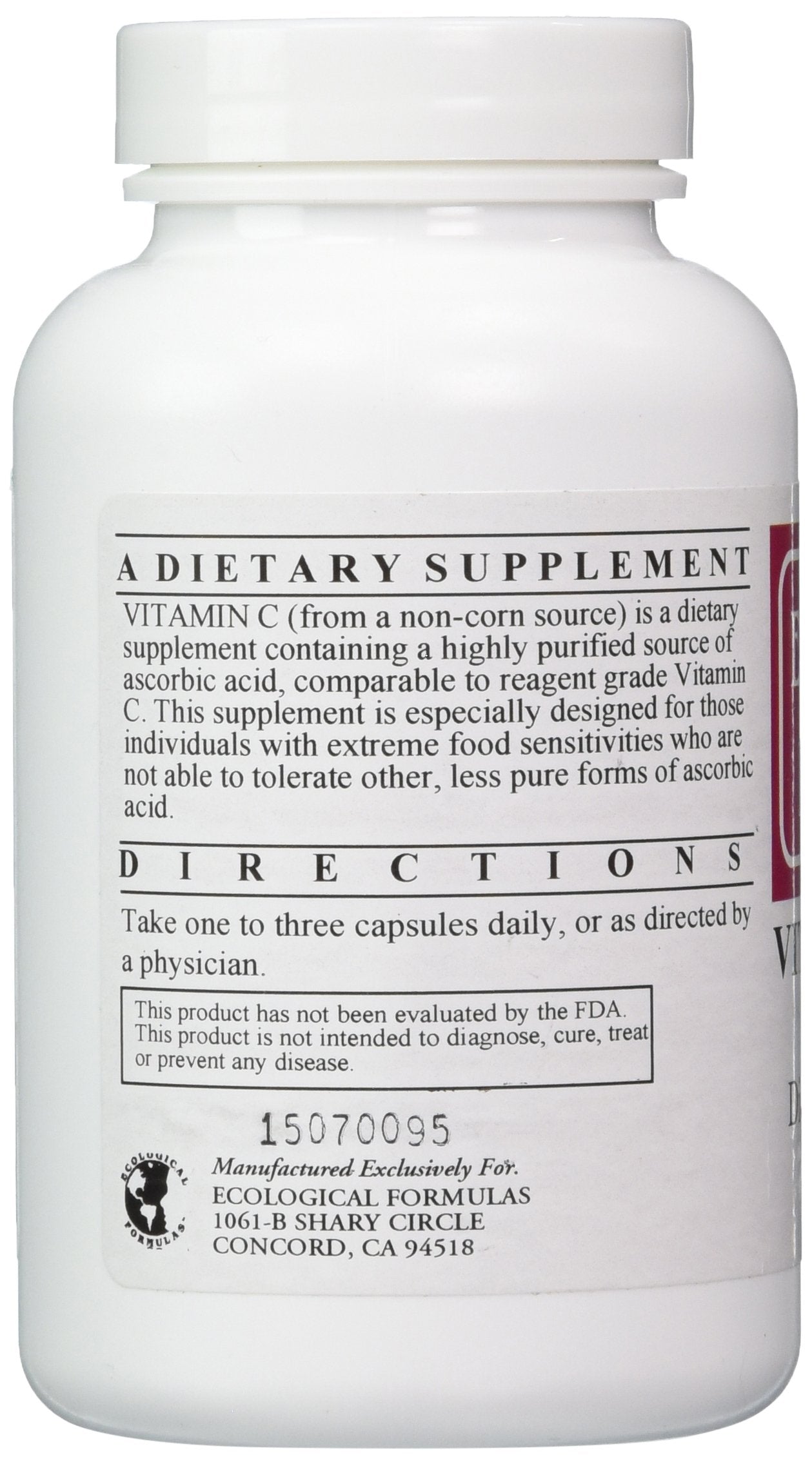 Cardiovascular Research Vitamin C-1000 Capsules – 120 Count, 1000 mg Vitamin C