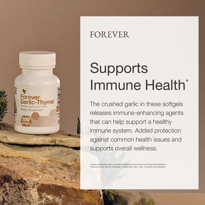 Forever Garlic-Thyme Odorless Softgels – Cardiovascular & Immune Support (Pack of 2)