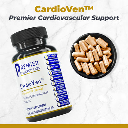 CardioVen by Premier Research Labs – CoQ10 Ubiquinol, Heart Health Supplement, 60 Vegetarian Capsules