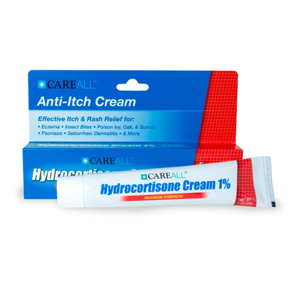 CareAll Hydrocortisone 1% Cream — Pack of 4 (4 x 1oz) Maximum-Strength Itch Relief for Eczema, Psoriasis, Bug Bites, Poison Ivy/Oak/Sumac