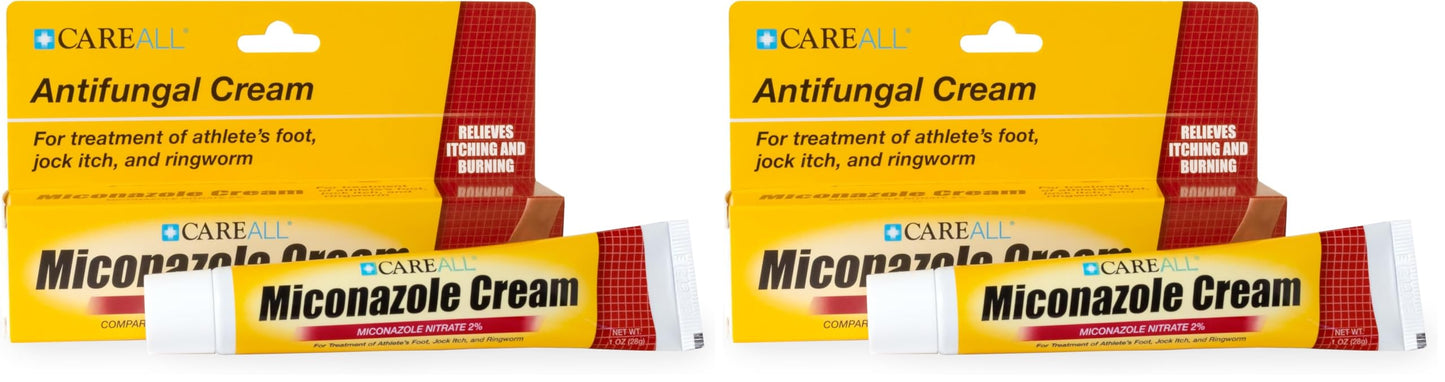 CareAll Miconazole Nitrate 2% Antifungal Cream – 1 oz, Pack of 2 | Compare to Leading Brand