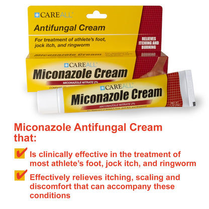 CareAll Miconazole Nitrate 2% Antifungal Cream 1 oz (4 Pack) – Compare to Leading Brand