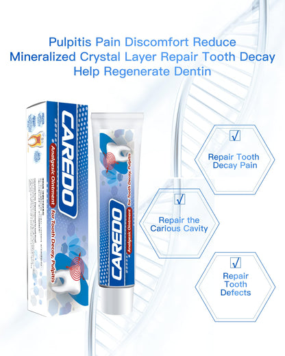 CAREDO Cavity Repair Toothpaste Set – 100g Hydroxyapatite + 16g Pulpitis Ointment