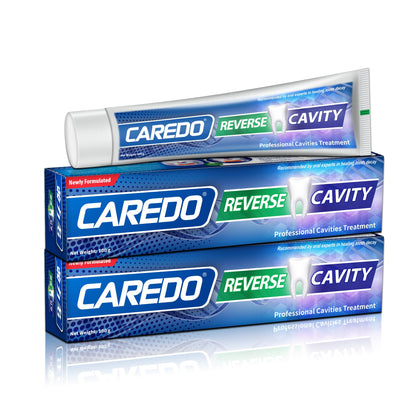 CAREDO Cavity Reversal Toothpaste – Hydroxyapatite, Fluoride Free, 2-Pack