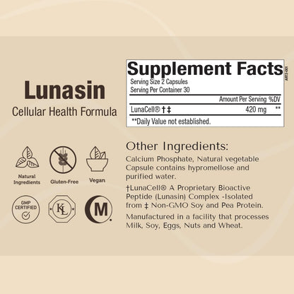 Carefast Lunasin│Cellular Health Supplement Vegan Friendly | Cardiovascular Wellness, Triple-Antioxidant Defense, and Epigenetic Support for Optimal Health