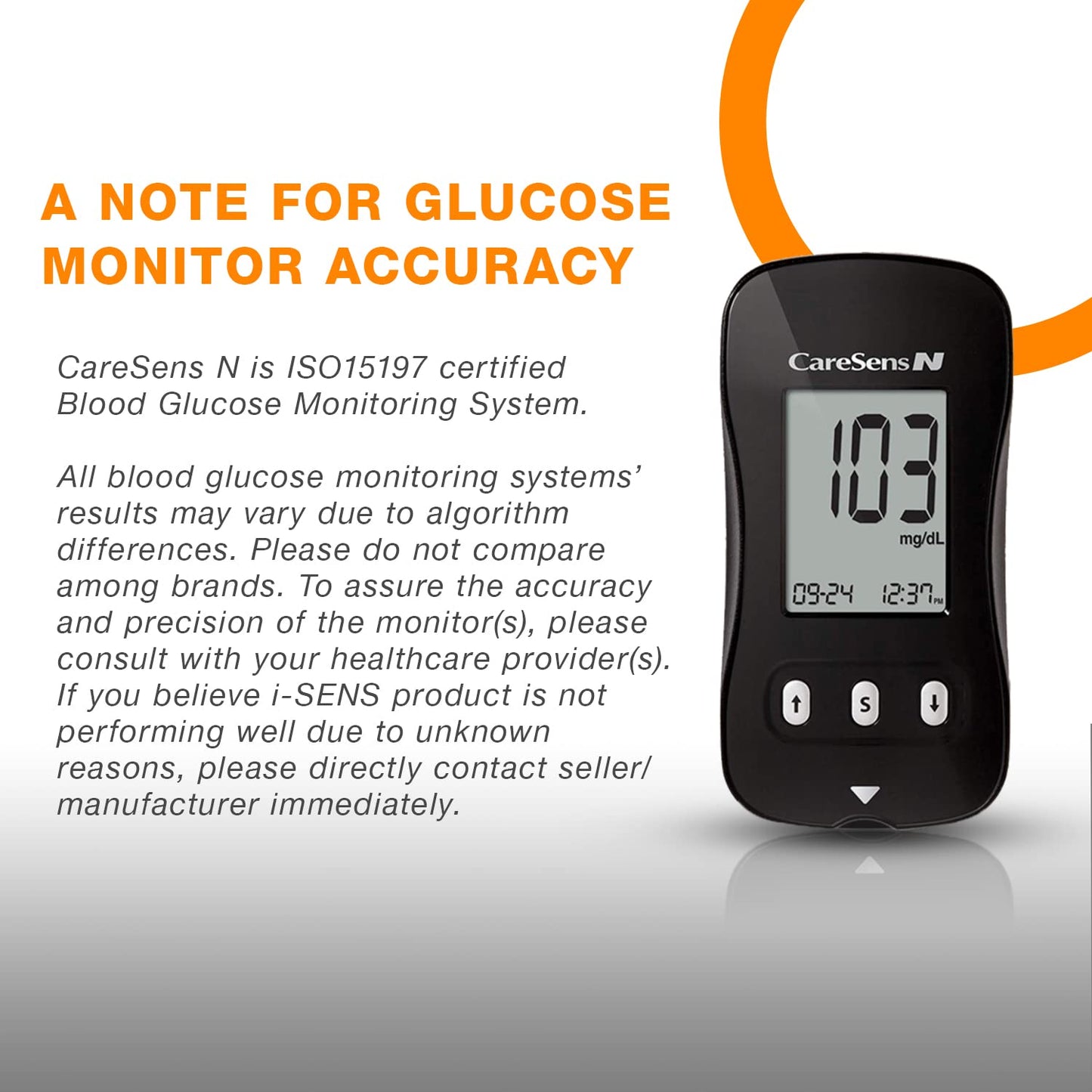 CareSens N Blood Glucose Test Strips (50 ct) - For CareSens N Family Meters