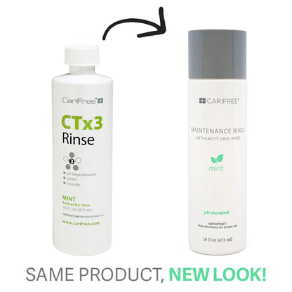 CariFree Maintenance Rinse – Mint Flavored Fluoride Mouthwash, Dentist-Recommended, Alcohol-Free