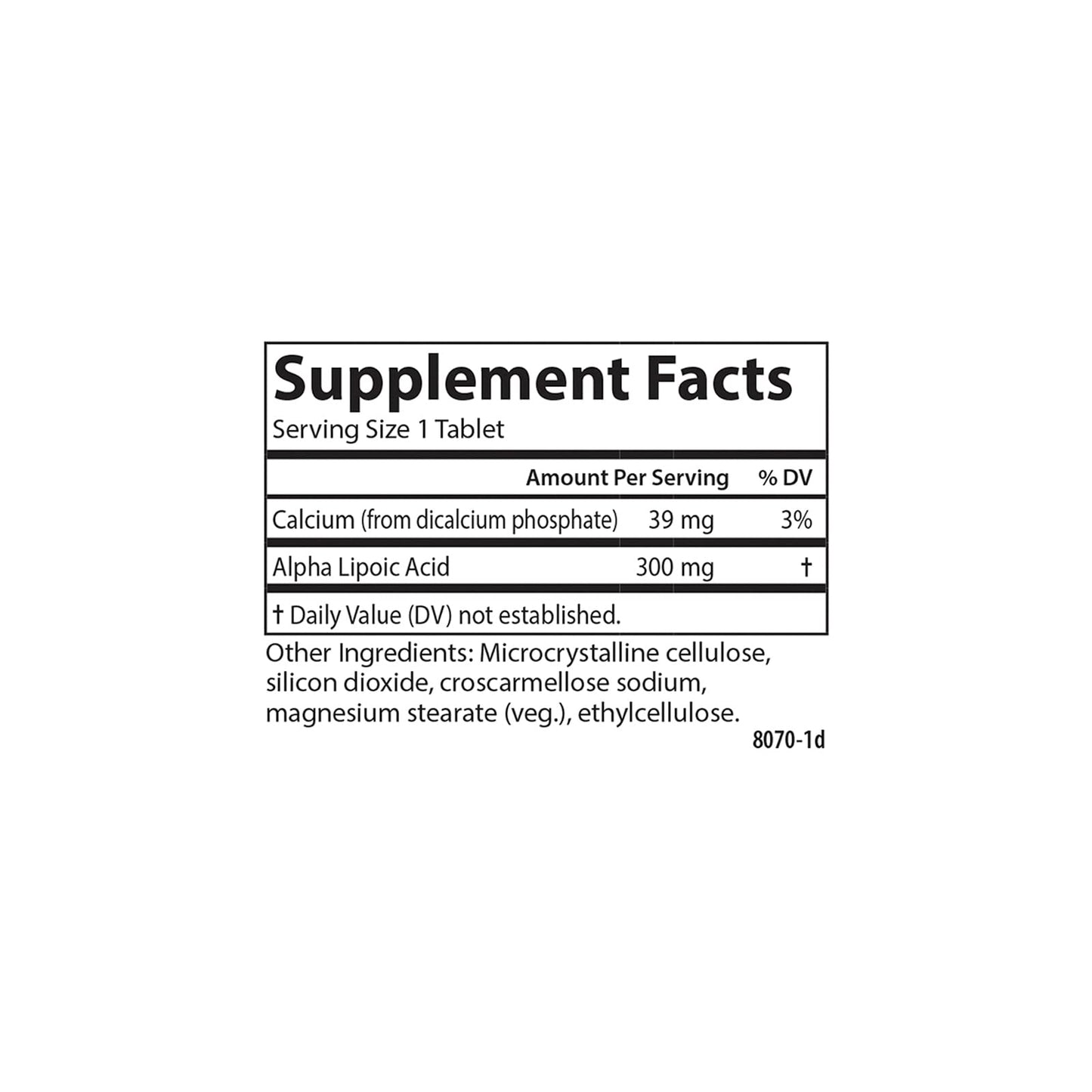 Carlson Alpha Lipoic Acid 300 mg – Energy Production & Universal Antioxidant (30 Tablets, Pack of 2)