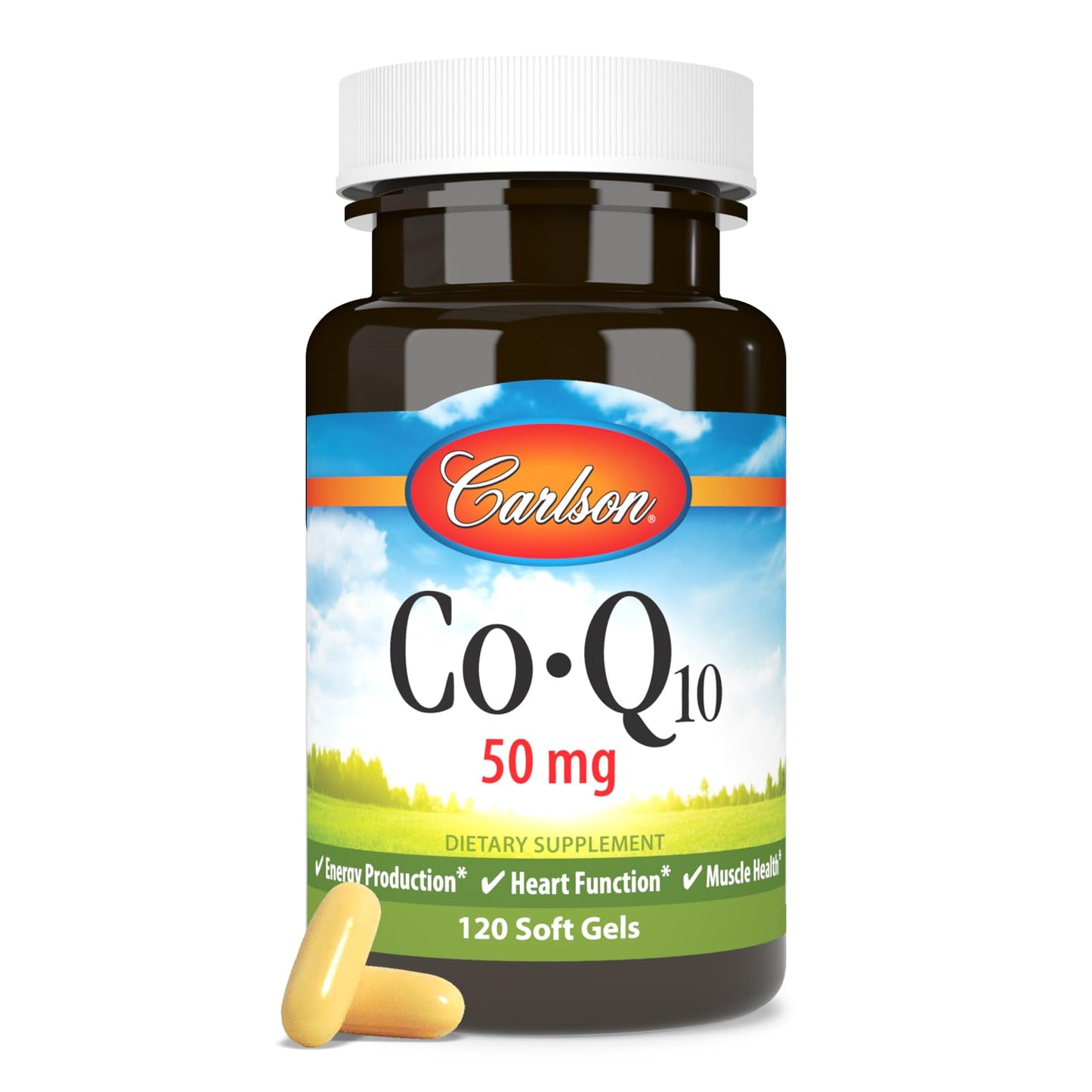Carlson Co-Q10 50 mg - Co-Enzyme Q10, 120 Softgels