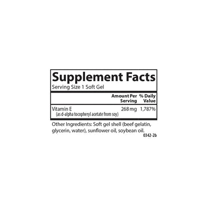Carlson E-Gems 400 IU Vitamin E – Heart Health & Wellness | 200 Softgels