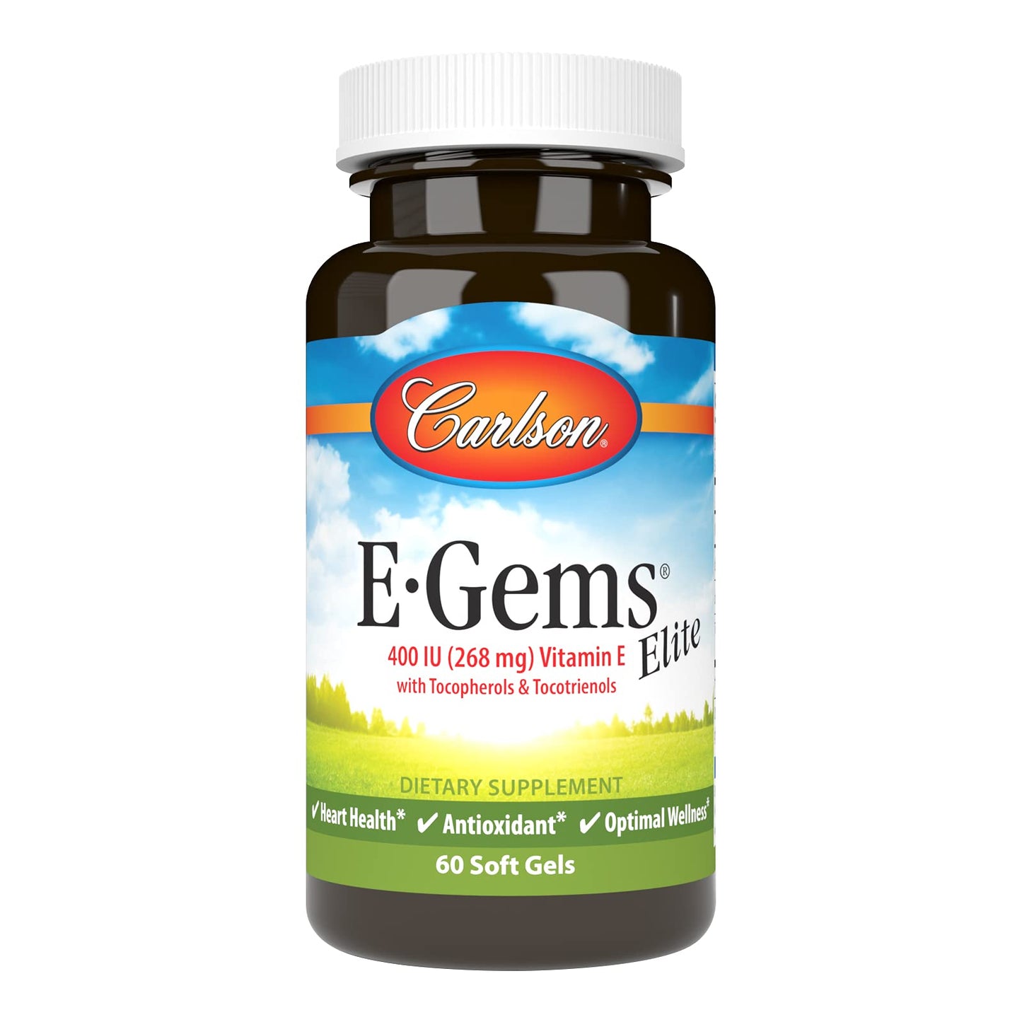 Carlson E-Gems Elite Vitamin E 400 IU | Tocopherols & Tocotrienols