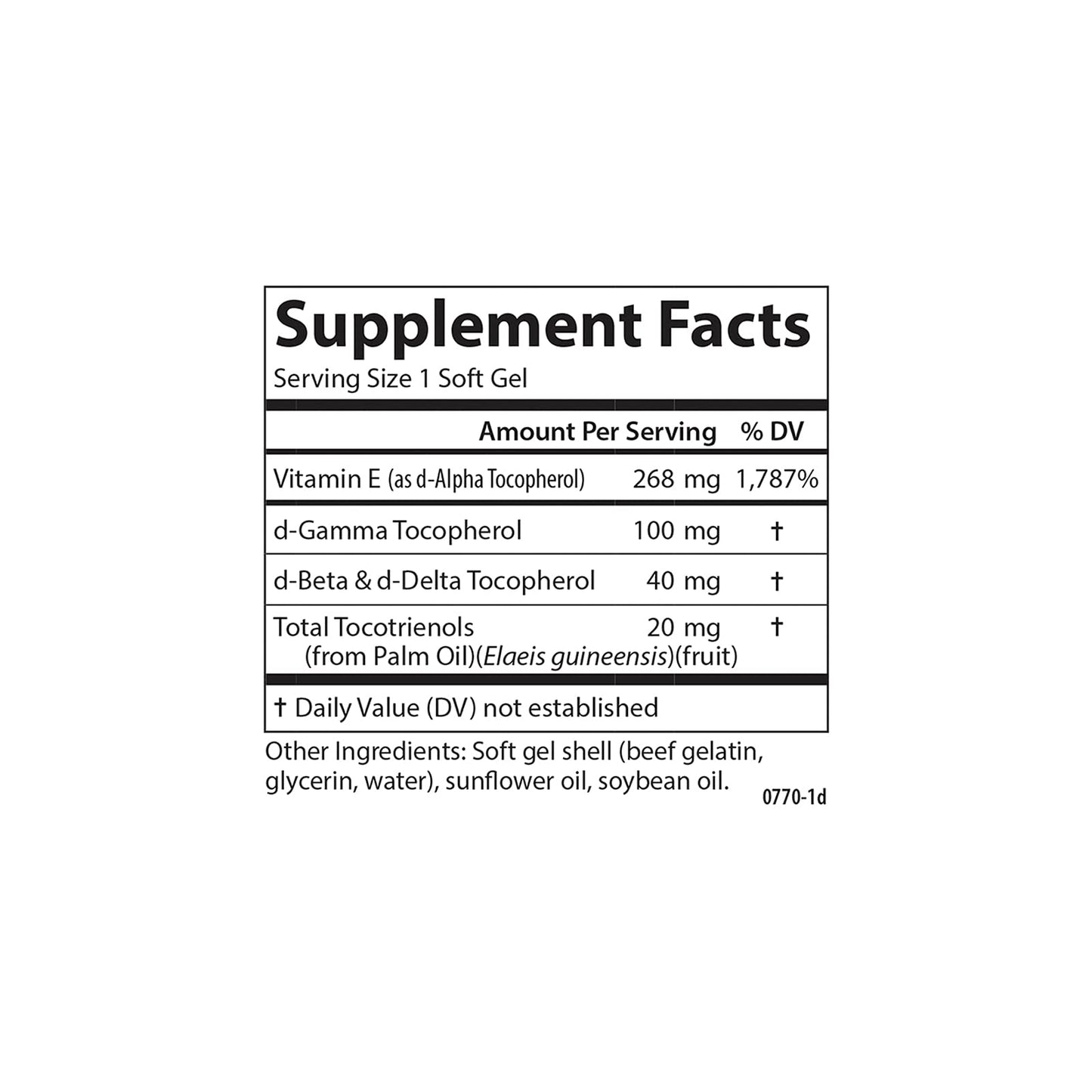 Carlson E-Gems Elite Vitamin E 400 IU | Tocopherols & Tocotrienols