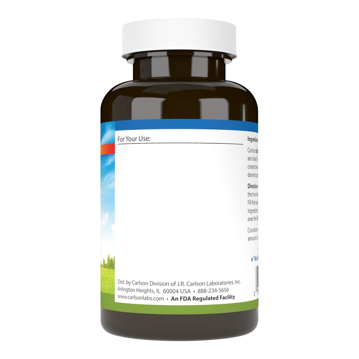 Carlson Empty Gelatin Capsules #2 (Size #2) – 200 Capsules