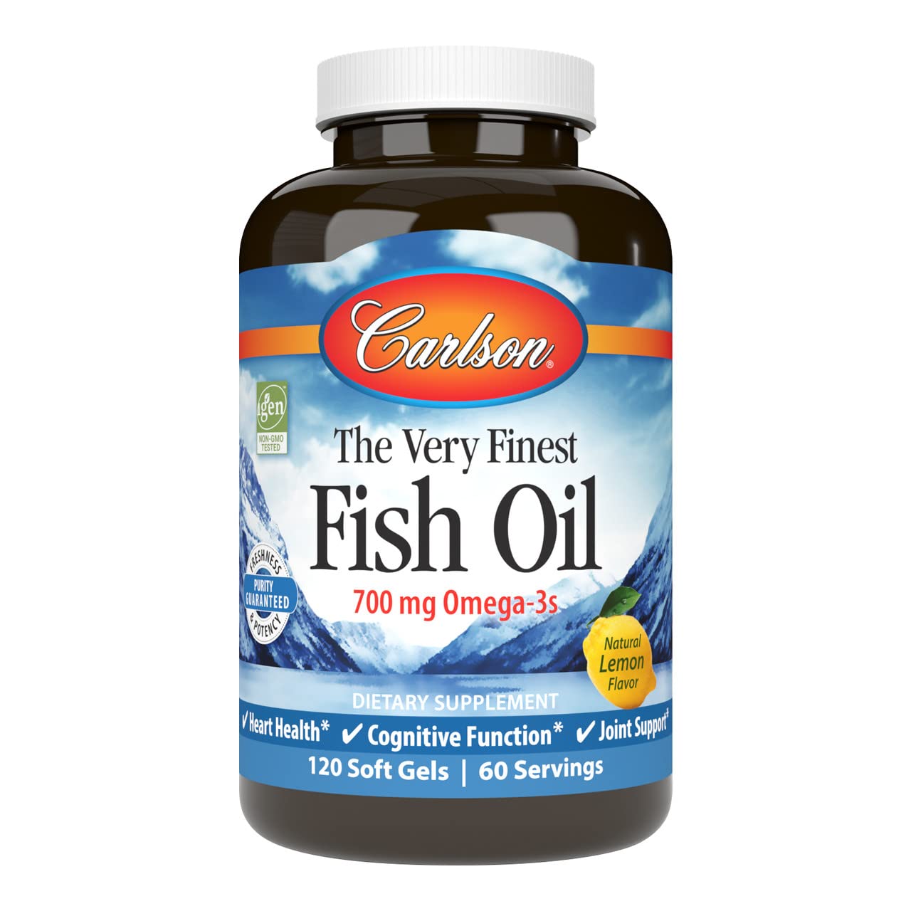 Carlson - The Very Finest Fish Oil 700 mg Omega-3 Lemon 120 Softgels