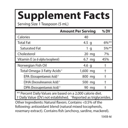 Carlson The Very Finest Fish Oil 1600 mg Omega-3s Lemon 16.9 oz
