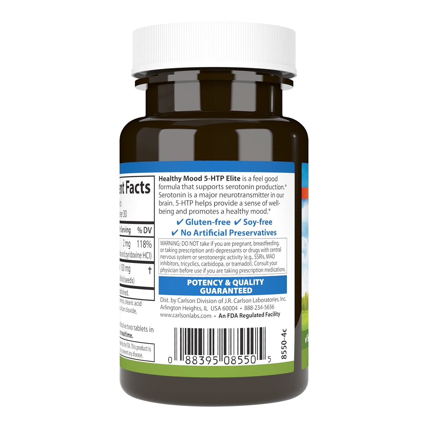 Carlson Healthy Mood 5-HTP Elite 100 mg - Raspberry Chewable (Pack of 2)