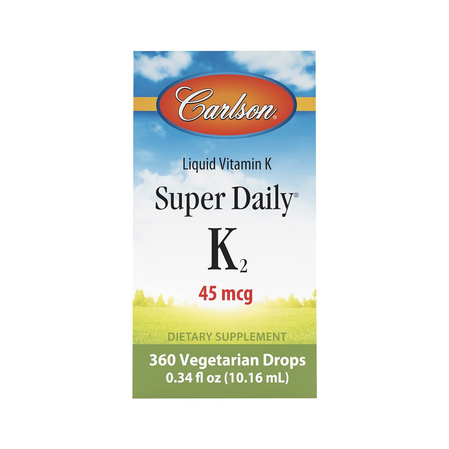 Carlson Super Daily K2 45 mcg MK-7 - Vitamin K2 Supplement