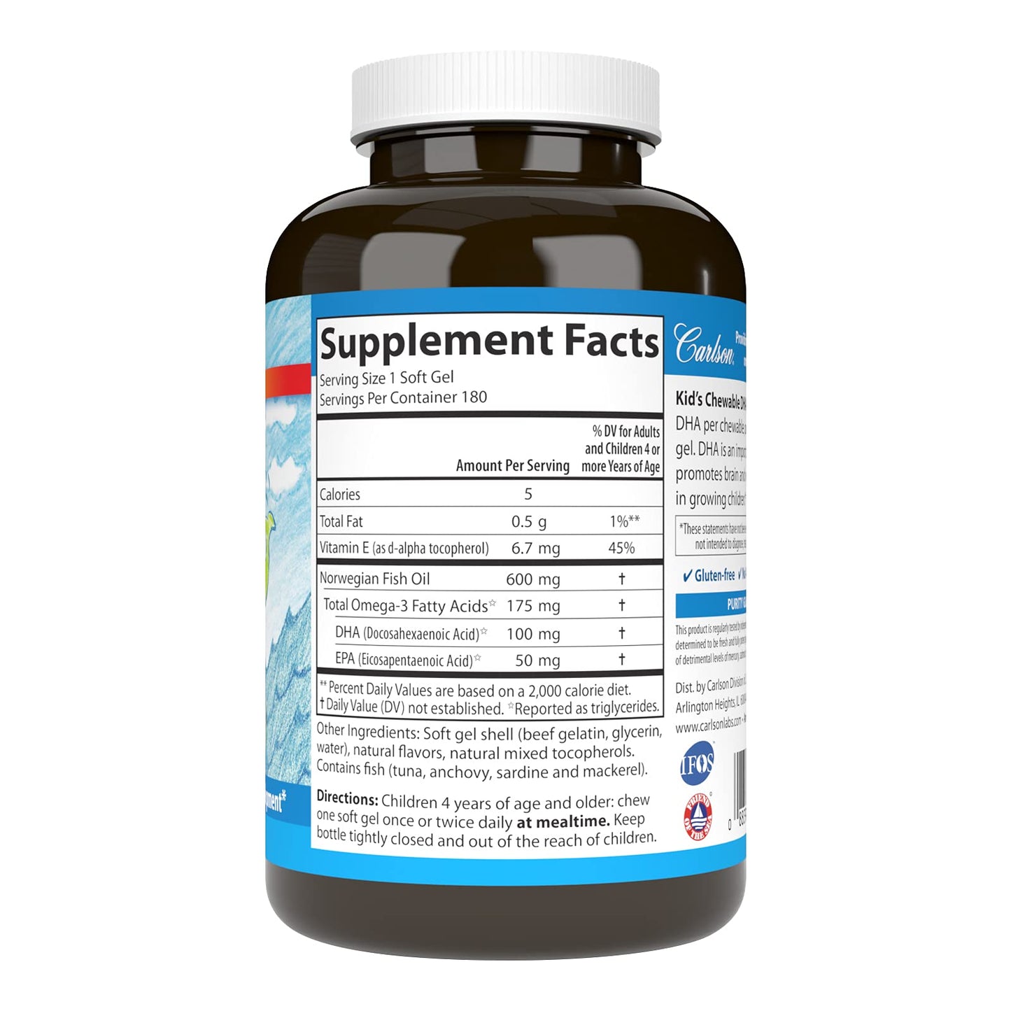 Carlson Kid's Chewable DHA 100 mg: Brain Health & Growth
