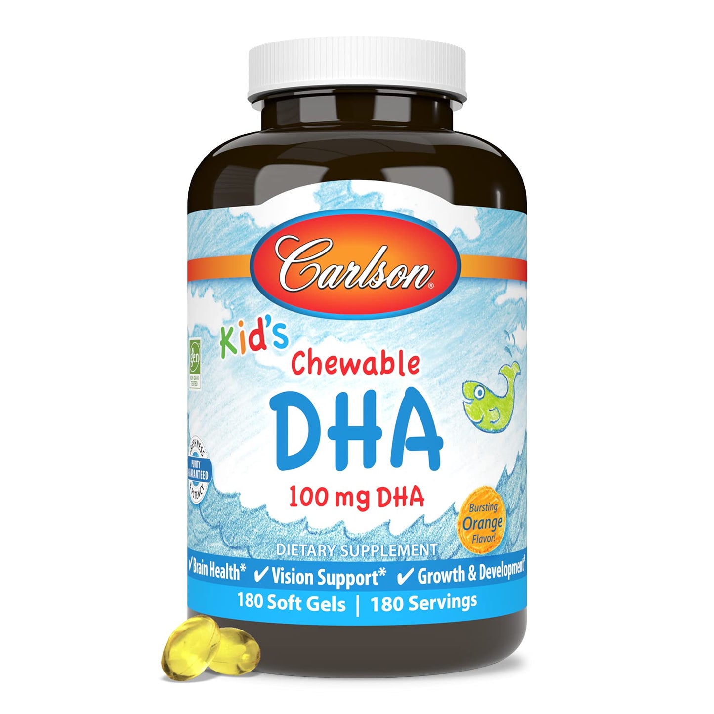 Carlson Kid's Chewable DHA 100 mg: Brain Health & Growth
