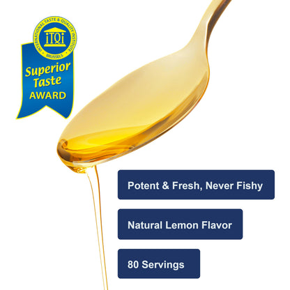 Carlson Kid's The Very Finest Fish Oil Liquid - 800 mg Omega-3s, Lemon, 200 ml