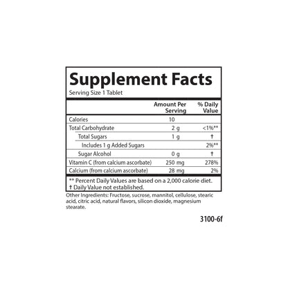 Carlson Kid's Vitamin C 250 mg Chewables – Tangerine, 60 Tabs | Immune Support