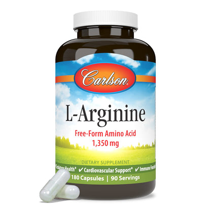 Carlson L-Arginine 675 mg | Circulatory Health & Support | 180 Capsules