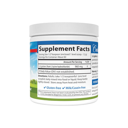 Carlson L-Lysine Powder 960 mg | Supports Healthy Tissue & Muscle Development | 100 g