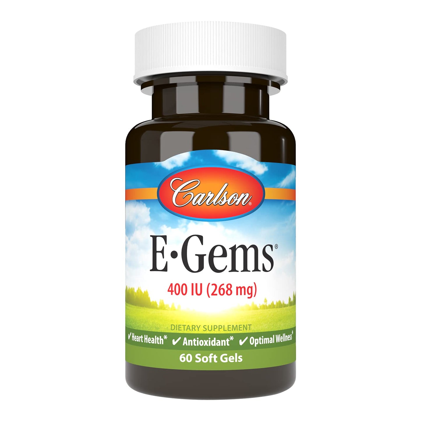 Carlson Labs E-Gems Natural Vitamin E 400 IU | 60 Softgels