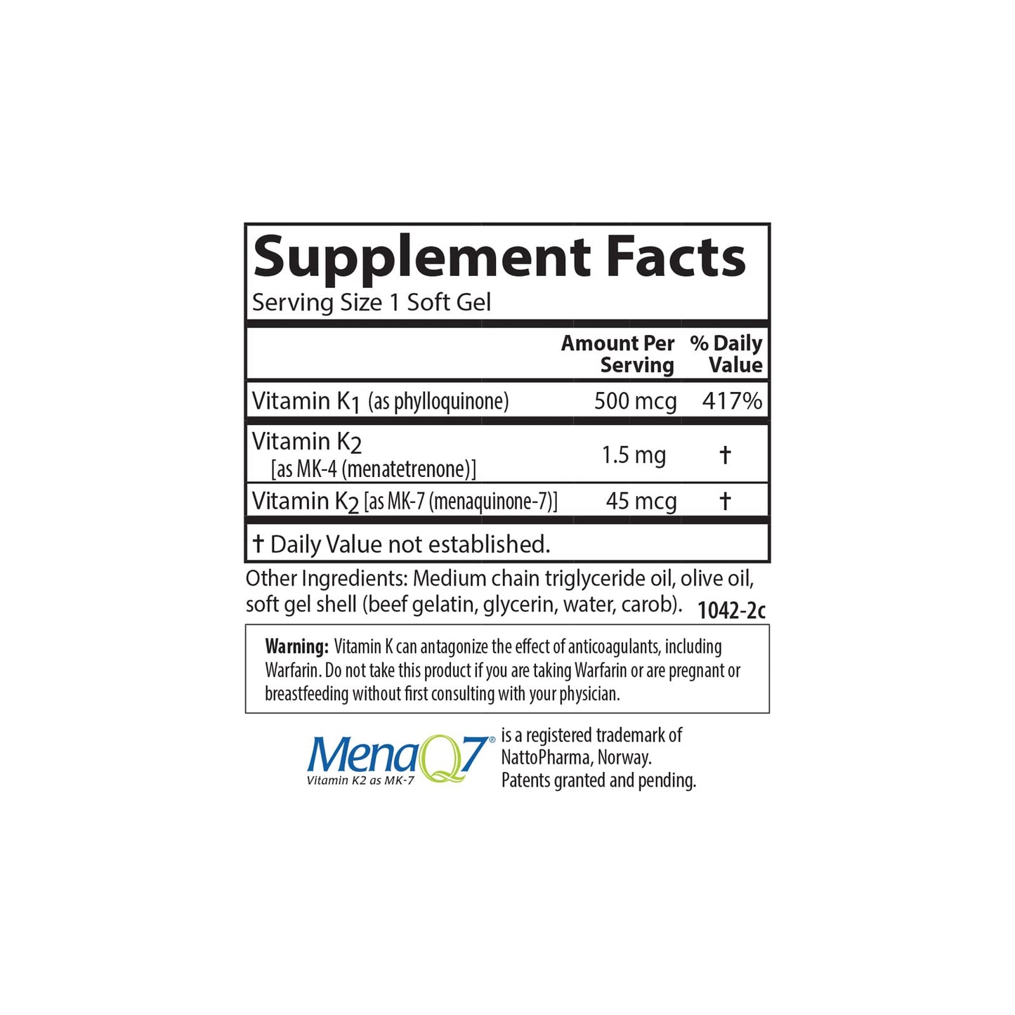 Carlson Labs K Complete Softgels – 90 Count (K1, K2 MK-4 & MK-7)