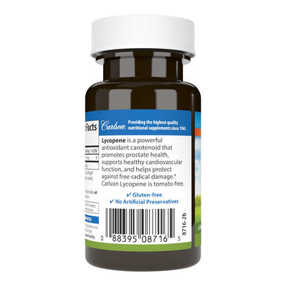 Carlson Lycopene 15 mg – Tomato-Free Prostate Health & Circulation Support (60 Softgels, Pack of 2)