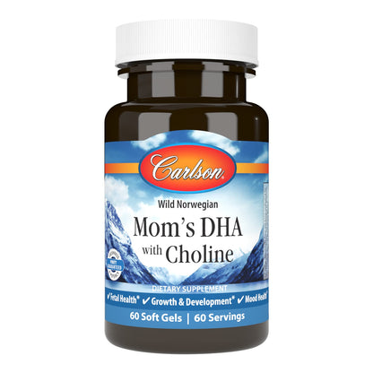 Carlson Mom's DHA with Choline – 3:1 DHA:EPA, 60 Softgels