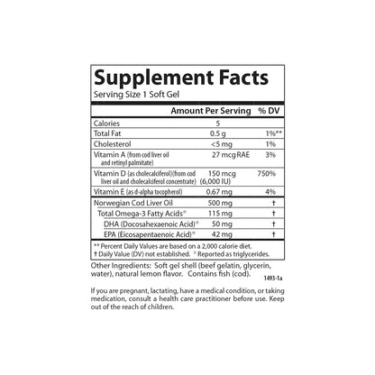 Carlson Solar D Gems: Vitamin D3 6000 IU + Omega-3 (EPA/DHA), Lemon, 360 Softgels
