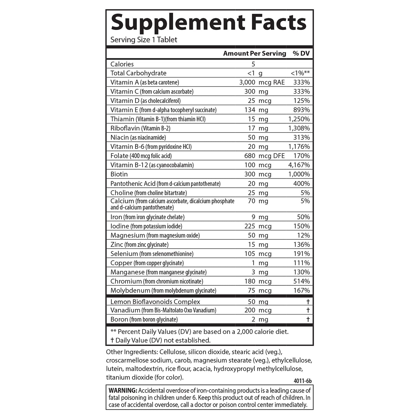 Carlson Super 1 Daily Multivitamin - Vegetarian Formula, 120 Tablets