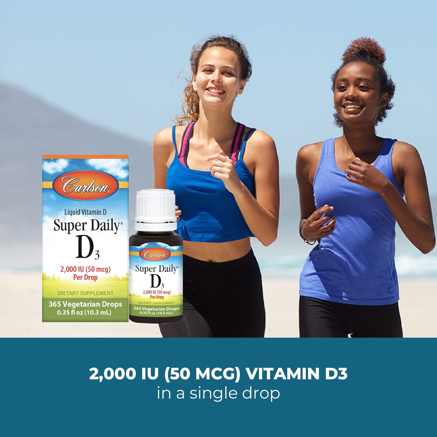 Carlson Super Daily D3 Drops – 2,000 IU per Drop, 365 Drops | Vitamin D3 Liquid