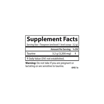 Carlson Taurine Powder – Free-Form Amino Acid for Nerve & Muscle Support | 100 g