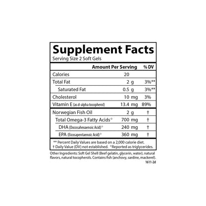 Carlson Teen's Smart Catch 700 mg Omega-3s – Cognitive Development & Vision Support, Lemon, 90 Softgels