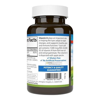 Carlson Vitamin A 25000 IU with Pectin – Vision Health (300 Softgels)
