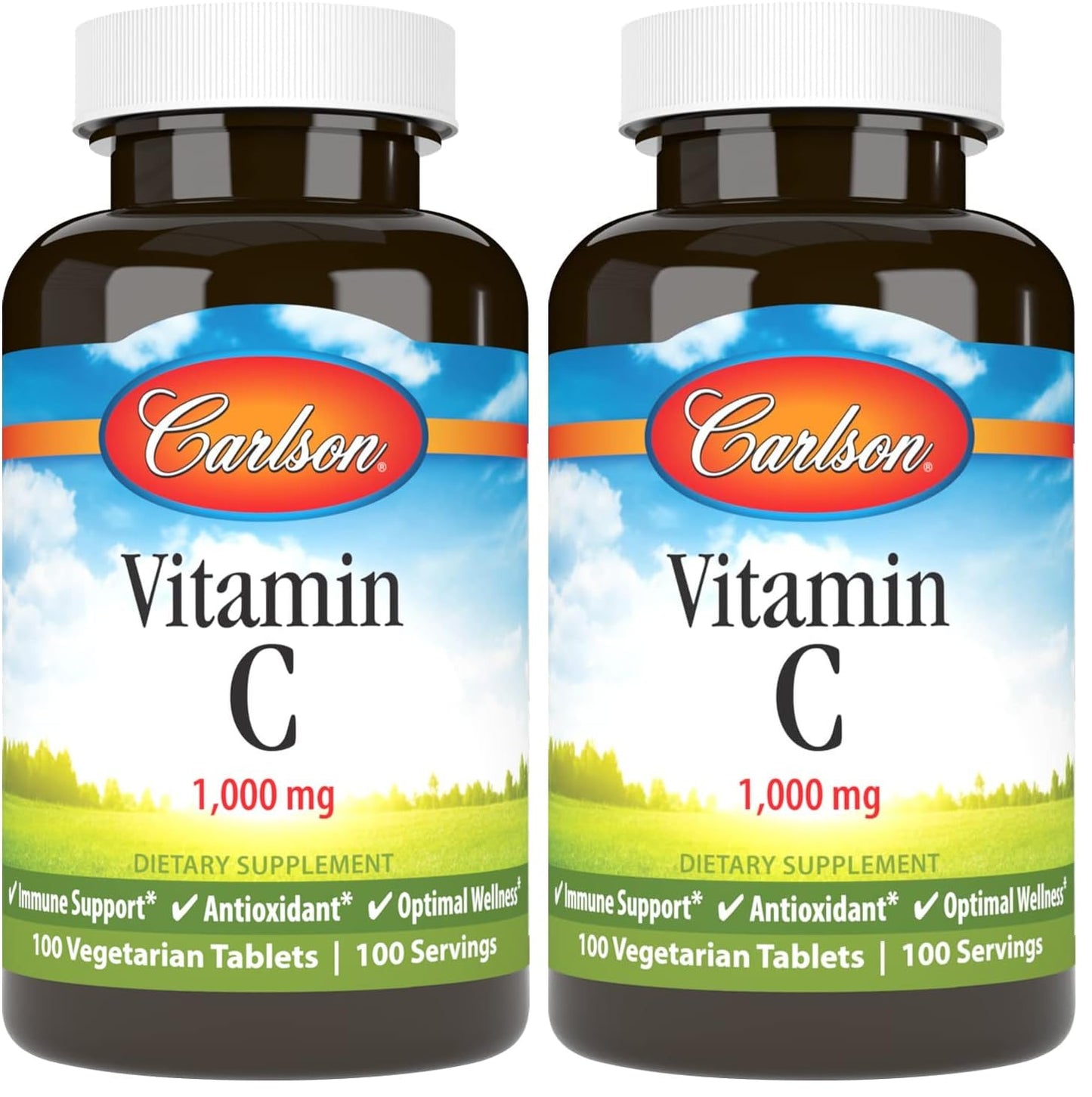 Carlson Vitamin C 1000 mg – 100 Count Pack of 2 | Immune Support
