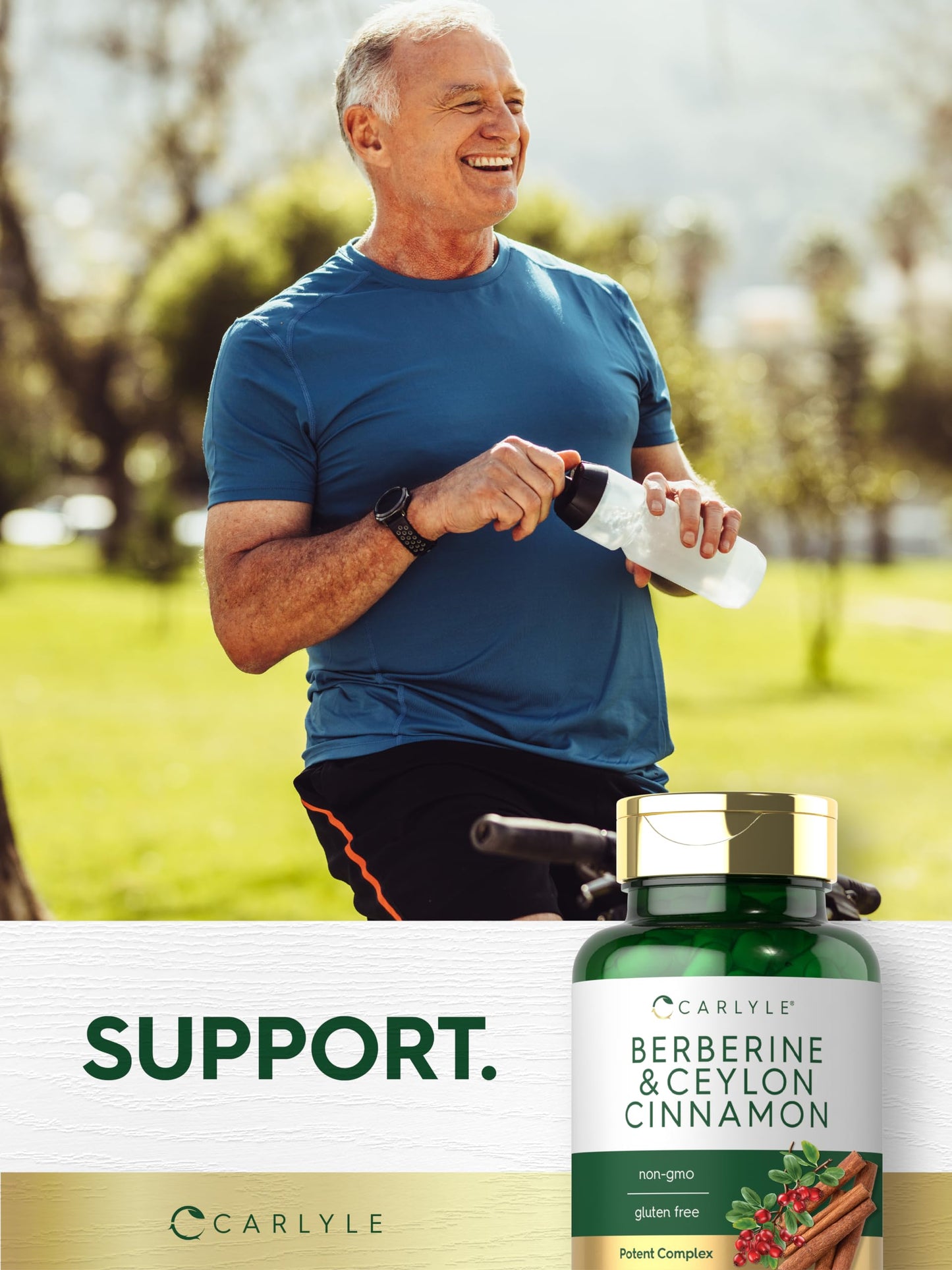 Carlyle Berberine with Ceylon Cinnamon 2000mg | 60 Capsules | Vegetarian, Non-GMO, Gluten Free (Pack of 2)